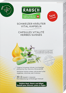Schweizer Kräuter Vital Kapseln für Haut, Haare & Nägel RAUSCH