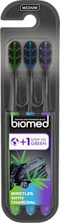 Black Charcoal četkice za zube – medium biomed
