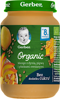 Deserek mango z dynią, pigwą i płatkami owsianymi  Gerber Organic