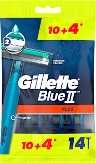 Pánske jednorazové holiace strojčeky Blue II Plus 10+4 Gillette