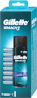 Nadomestne glave za brivnik (8x) + gel za britje Mach3 Gillette