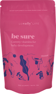 Gumené vitamíny pre správny vývoj bábätka v brušku be sure Pregnant pomaranč LOvely LIFE