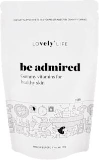 Gumené vitamíny pre zdravú pleť be admired Teen jahoda LOvely LIFE