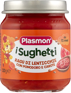 i Sughetti Ragù di lenticchie con pomodoro e carote Plasmon