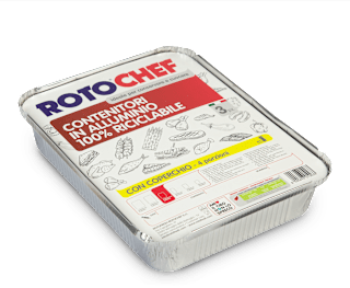 Contenitori in alluminio 4 porzioni ROTOCHEF