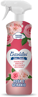 Essenza per ambienti e detergente universale - Rosa e geranio Coccolatevi