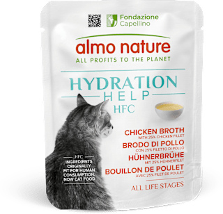Hydration brodo di pollo per gatti almo nature
