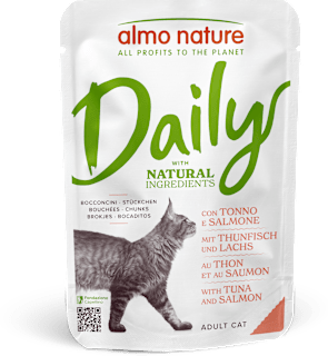 Bocconcini per gatti Daily con tonno e salmone almo nature