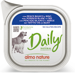 Cibo per cani Daily con pesce bianco e riso almo nature