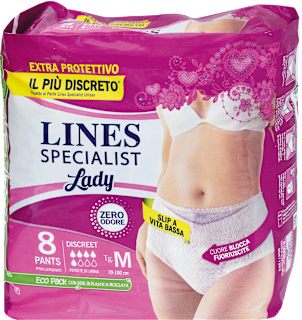 Lady Pants discreet ipoallergenici taglia M LINES