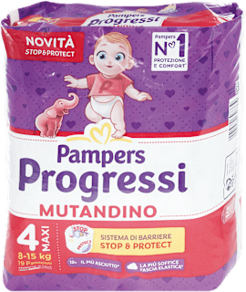 Pannolini Progressi Mutandino taglia 4 maxi (8-15 kg) Pampers