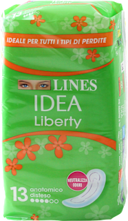 Assorbenti Idea Liberty anatomici distesi LINES