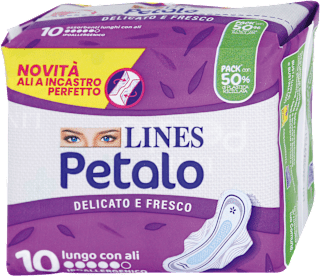 Petalo assorbenti lunghi con ali LINES