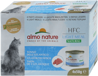 Cibo per gatti HFC Light Meal Natural con tonno dell'Atlantico almo nature