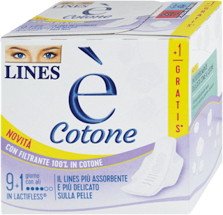 Assorbenti è Cotone giorno con ali LINES