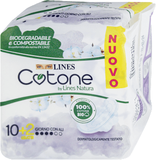 Assorbenti giorno Cotone by Lines Natura con ali  LINES