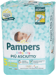 Pannolini Baby-dry taglia 5 junior (11-25 kg) Pampers
