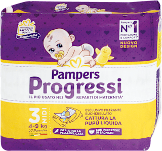 Pannolini Progressi taglia 3 midi (4-9 kg) Pampers
