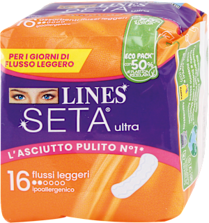 Assorbenti Seta Ultra flussi leggeri LINES