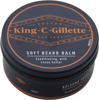 Balsamo delicato barba con burro di cacao, olio di argan e burro di karité King. C. Gillette