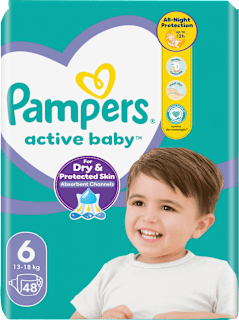 Plienky veľkosť 6 (13 - 18 kg) Pampers active baby