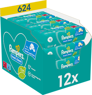 vlhčené ubrousky Fresh Clean 12x52 ks Pampers