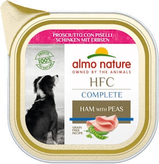 HFC COMPLETE cane vaschetta con prosciutto e piselli almo nature