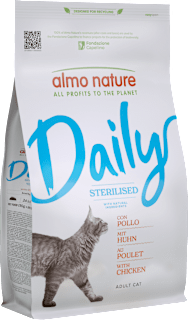 Cibo secco per gatti al gusto pollo almo nature