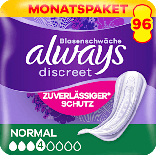 discreet Einlagen Inkontinenz Normal Vorteilspack (4x24 St) always