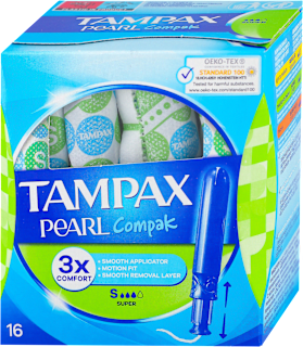 Pearl Compak SUPER, S tamponi Tampax