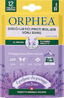 Lističi proti moljem z vonjem sivke  Orphea