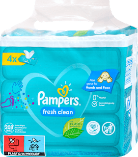 Vlažne maramice fresh clean, 4x52 Pampers