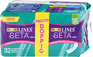 Assorbenti Seta Ultra Anatomico pacco doppio LINES