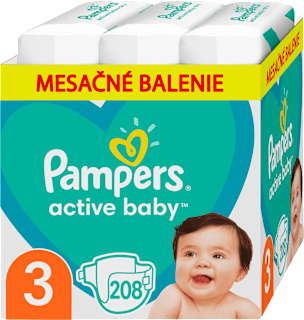 Plienky veľkosť 3 (6 - 10 kg) Monthly Box Pampers active baby