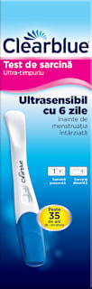 Test de sarcină Ultra-timpuriu (10 mUI), rezultate cu 6 zile mai devreme Clearblue