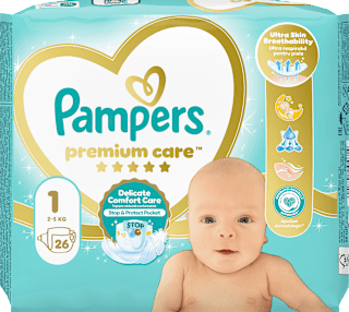 Scutece numărul 1 Pampers Premium Care