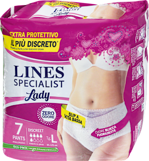 Lady Pants discreet ipoallergenici taglia L LINES