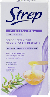 Strisce depilatorie viso e parti delicate Professional  Strep