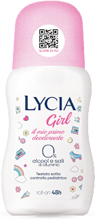 Deodorante roll-on Girl il mio primo deodorante LYCIA