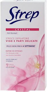 Strisce depilatorie viso e parti delicate Crystal  Strep