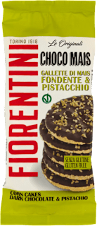 Gallette di mais con cioccolato fondente e pistacchio FIORENTINI
