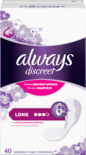 Absorbante zilnice Discreet Long always