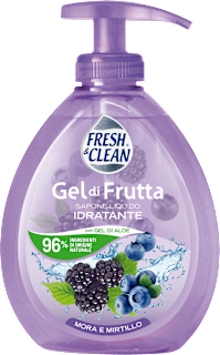 Sapone liquido alla mora e mirtillo Gel di Frutta FRESH & CLEAN