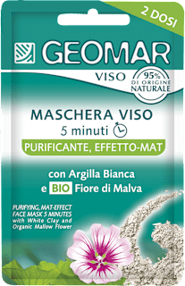 Maschera viso 5 minuti purificante effetto-mat GEOMAR