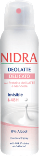 Deolatte spray delicato con latte di mandorle NIDRA