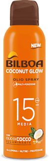Olio spray solare Coconut Glow SPF15 Bilboa