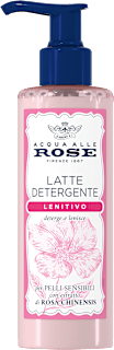 Latte detergente lenitivo per pelli sensibili ACQUA ALLE ROSE