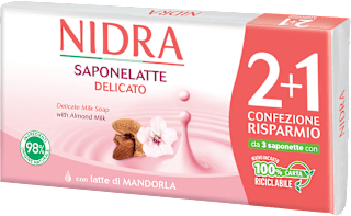 Sapone solido delicato con latte di mandorla NIDRA