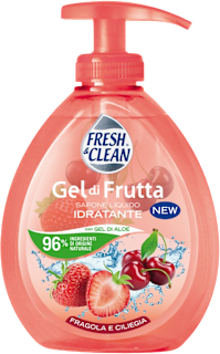 Sapone liquido alla fragola e ciliegia Gel di Frutta  FRESH & CLEAN
