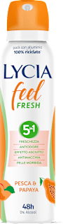 Deodorante spray Feel Fresh 5in1 pesca e papaya LYCIA